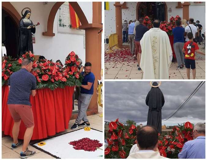 Momentos de los actos religiosos de este domingo en la Parroquia de Santa Rita/TA.